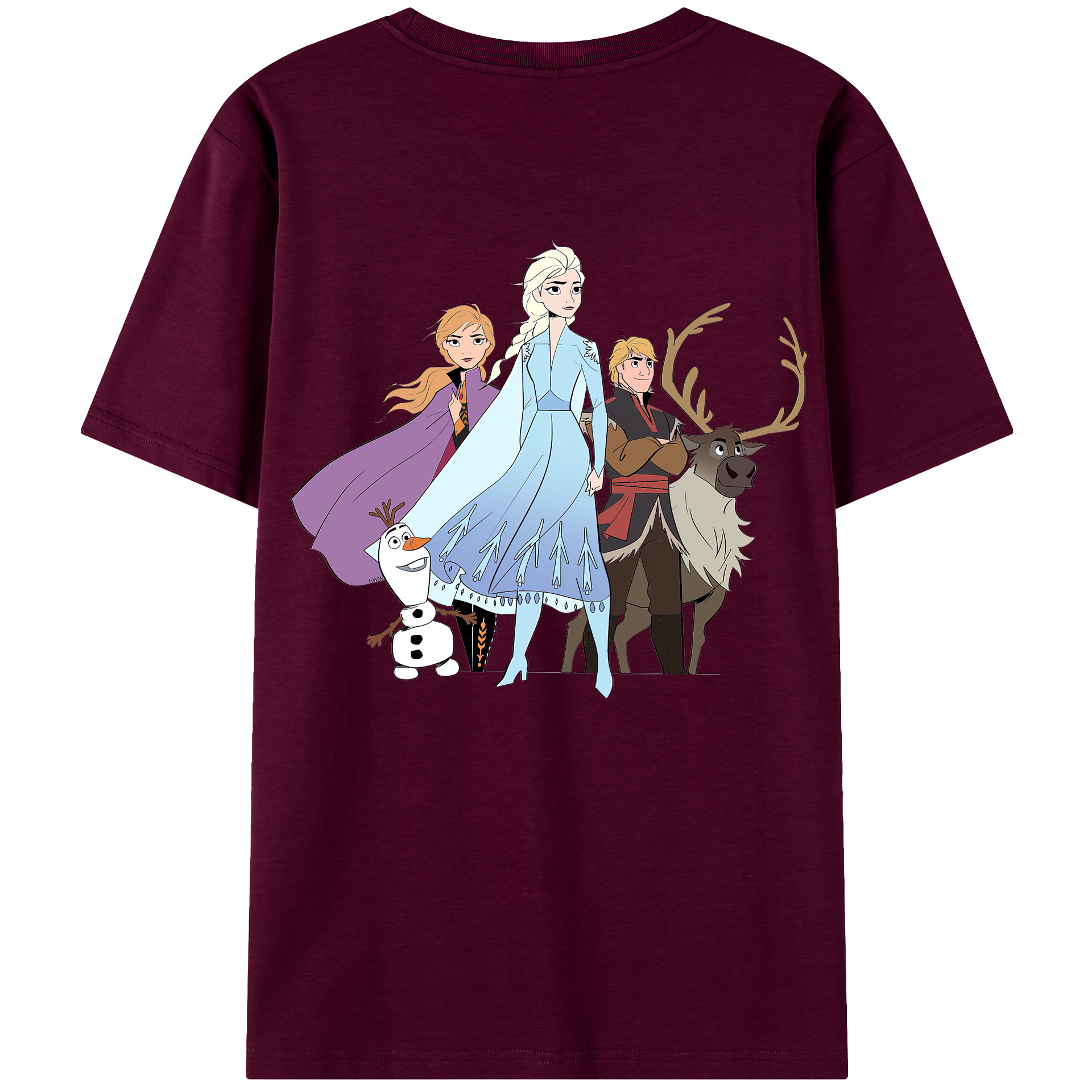 （画像用） アナと雪の女王 アンナ エルサ Frozen Anna Elsa レディース半袖Tシャツ(バックプリント)